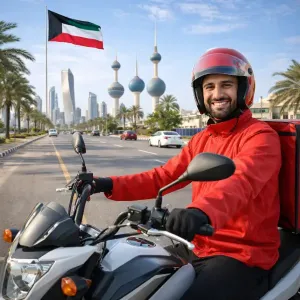 مطلوب سائق توص موتوسيكل للعمل في الكويت براتب ممتاز