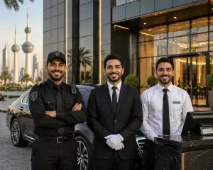 وظائف شركة إدارة عقارات تتضمن حارس عقار و سائق توصيل موظفين وأمين صندوق للعمل في الكويت وبراتب ممتاز